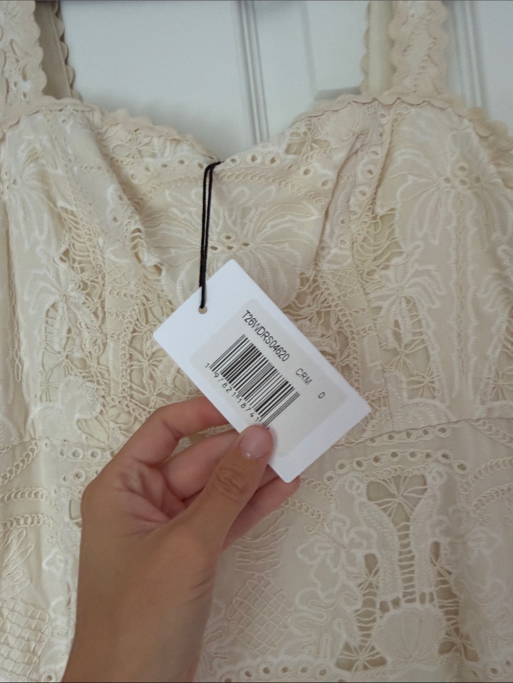 NEW Few Moda o.p.t Jordyn Cotton Cream Midi Dress - Picture 6 of 8